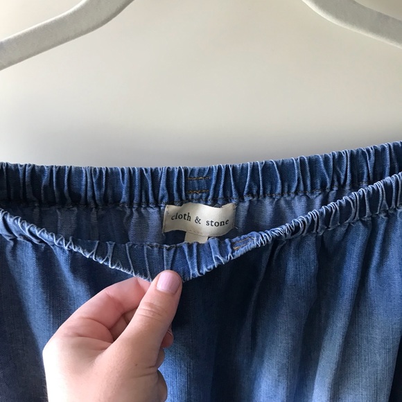 Denim off the shoulder blouse - Picture 2 of 5